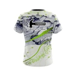 Hammer Lime Green Granite CoolWick Bowling Jersey -Bowler Smart Shop Jersey BACK Marble LIME GREEN 33 copyhammer scaled 1 scaled 1