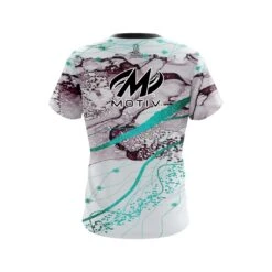 Motiv Teal Granite CoolWick Bowling Jersey -Bowler Smart Shop Jersey BACK Marble Teal 133 copymotiv scaled 1 scaled 1