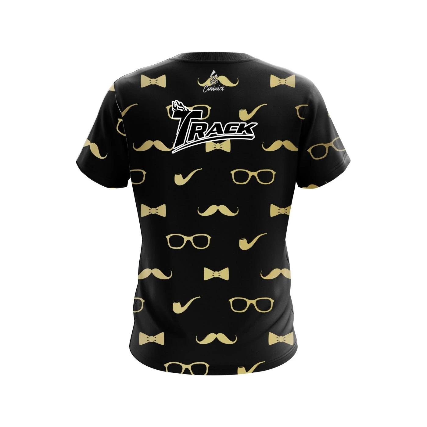 Storm Black Gold Mustache CoolWick Bowling Jersey 4 Storm Black Gold Mustache CoolWick Bowling Jersey - Image 2