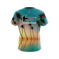 Hammer Reflection Palm Trees CoolWick Bowling Jersey 7 Hammer Reflection Palm Trees CoolWick Bowling Jersey -Bowler Smart Shop Jersey BACK Palm Tree Reflection hammer scaled 1 scaled 1
