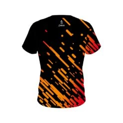 Plain Firestarter CoolWick Bowling Jersey 7 Plain Firestarter CoolWick Bowling Jersey -Bowler Smart Shop Jersey BACK Red Orange lines plain scaled 1 scaled 1