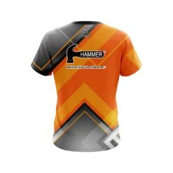 Hammer Orange Veneer CoolWick Bowling Jersey -Bowler Smart Shop Jersey BACK Orange Veneer hammer scaled 1 scaled 1