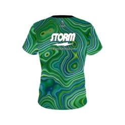 Storm Green Hallucinate CoolWick Bowling Jersey -Bowler Smart Shop Jersey BACK green hallucinate storm scaled 1 scaled 1