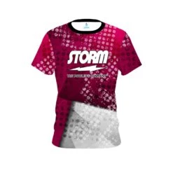 Storm Magenta Grungey CoolWick Bowling Jersey