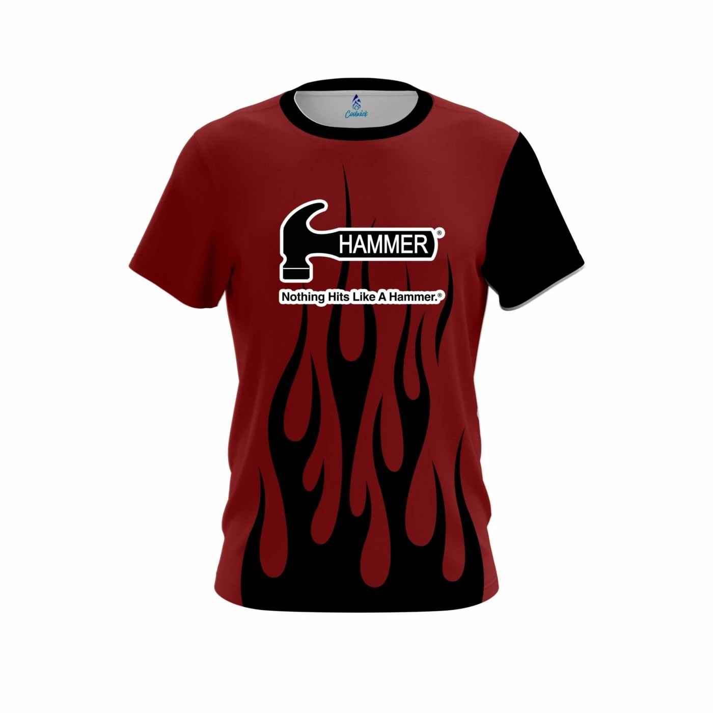 Hammer Red Brick Flaming CoolWick Bowling Jersey 3 Hammer Red Brick Flaming CoolWick Bowling Jersey
