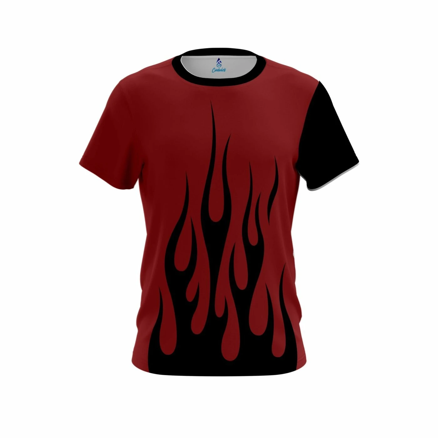 Plain Red Brick Flaming CoolWick Bowling Jersey 3 Plain Red Brick Flaming CoolWick Bowling Jersey