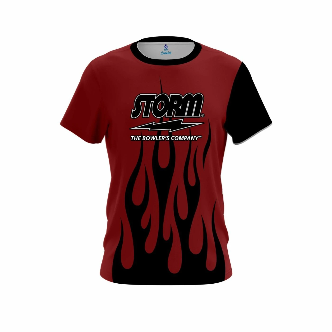 Storm Red Brick Flaming CoolWick Bowling Jersey 3 Storm Red Brick Flaming CoolWick Bowling Jersey