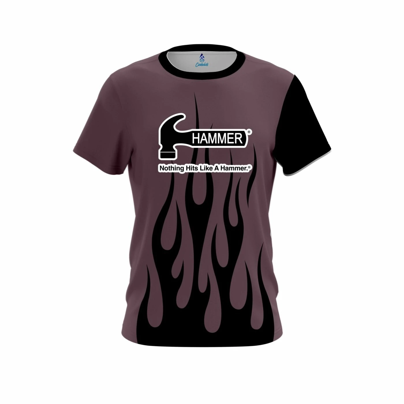 Hammer Eggplant Flaming CoolWick Bowling Jersey 3 Hammer Eggplant Flaming CoolWick Bowling Jersey