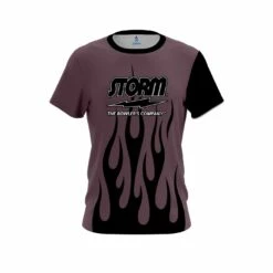 Storm Eggplant Flaming CoolWick Bowling Jersey