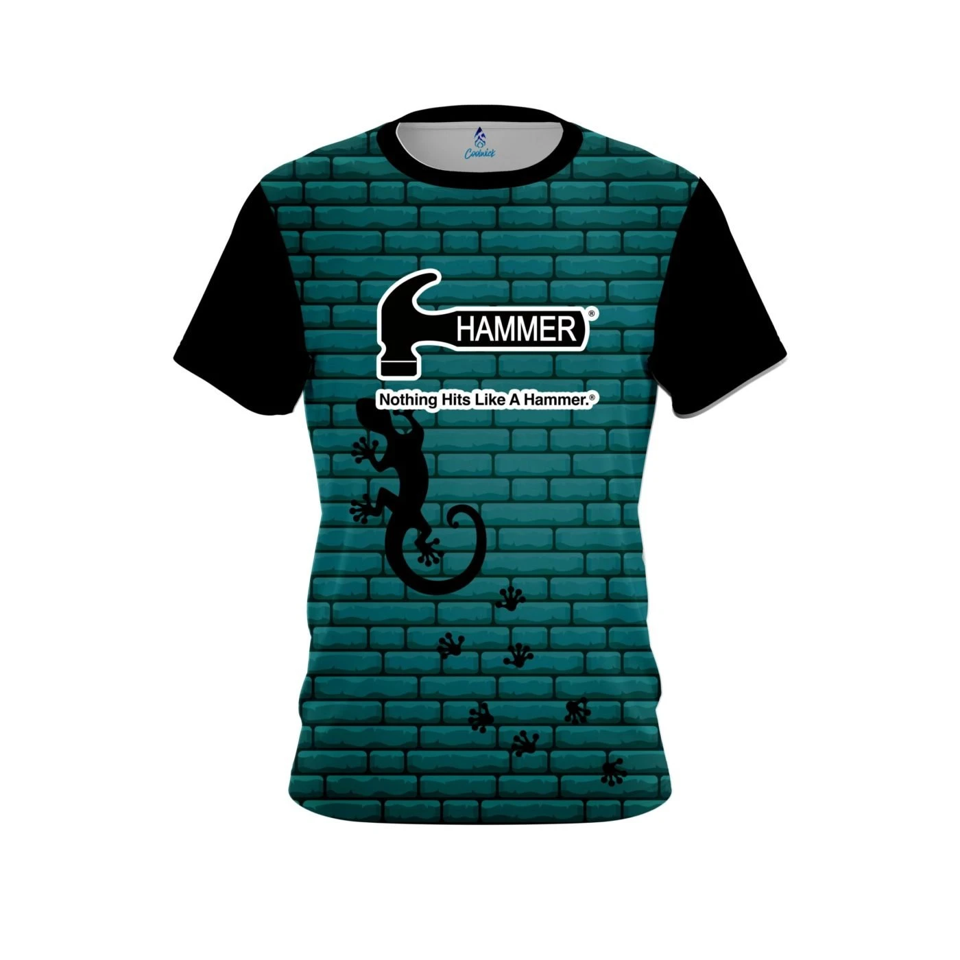 Hammer Turq Bricks Gecko CoolWick Bowling Jersey 3 Hammer Turq Bricks Gecko CoolWick Bowling Jersey