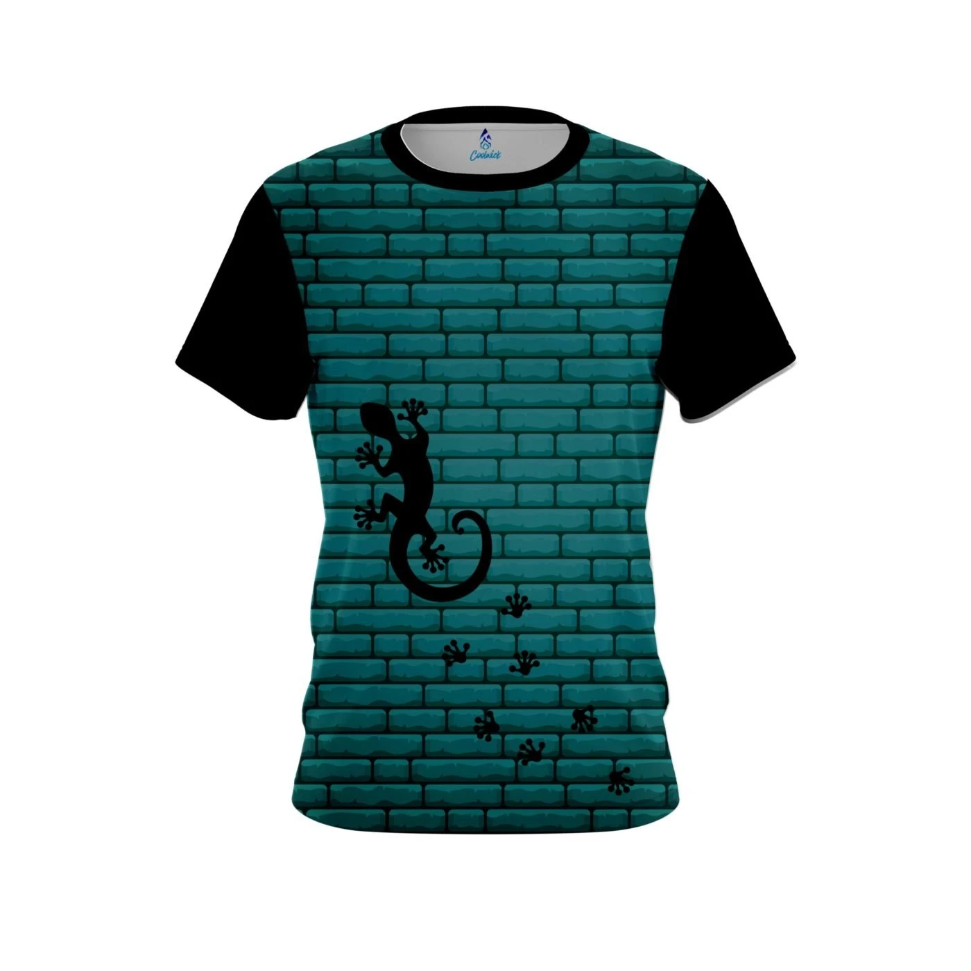 Plain Turq Bricks Gecko CoolWick Bowling Jersey 3 Plain Turq Bricks Gecko CoolWick Bowling Jersey