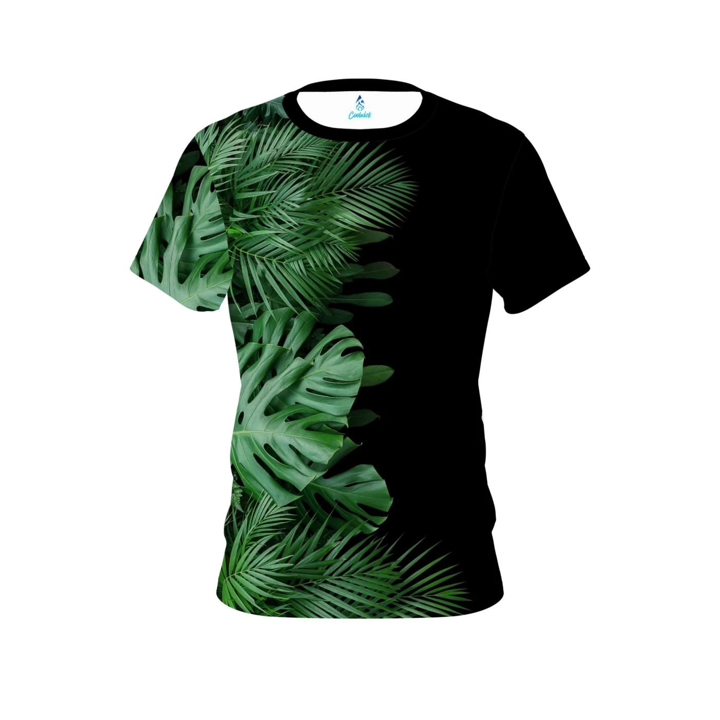 Plain Jungle Leaves CoolWick Bowling Jersey 3 Plain Jungle Leaves CoolWick Bowling Jersey