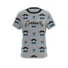 Signature Grey Blue Mustache CoolWick Bowling Jersey 2 Signature Grey Blue Mustache CoolWick Bowling Jersey -Bowler Smart Shop Jersey FRONT Mustache Grey blue copycoolwick scaled 1 scaled 1