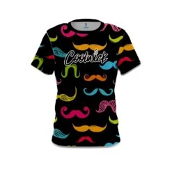 Signature Multi-Colored Mustache CoolWick Bowling Jersey