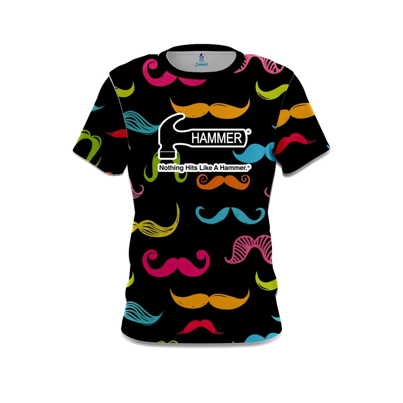Hammer Multi-Colored Mustache CoolWick Bowling Jersey 3 Hammer Multi-Colored Mustache CoolWick Bowling Jersey