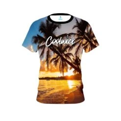 Signature Sunset Palm Trees CoolWick Bowling Jersey