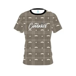 Signature Brown Plaid Mustache CoolWick Bowling Jersey