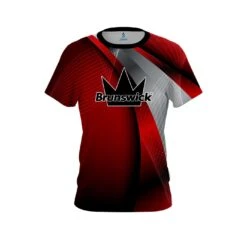 Brunswick Red Oblique CoolWick Bowling Jersey