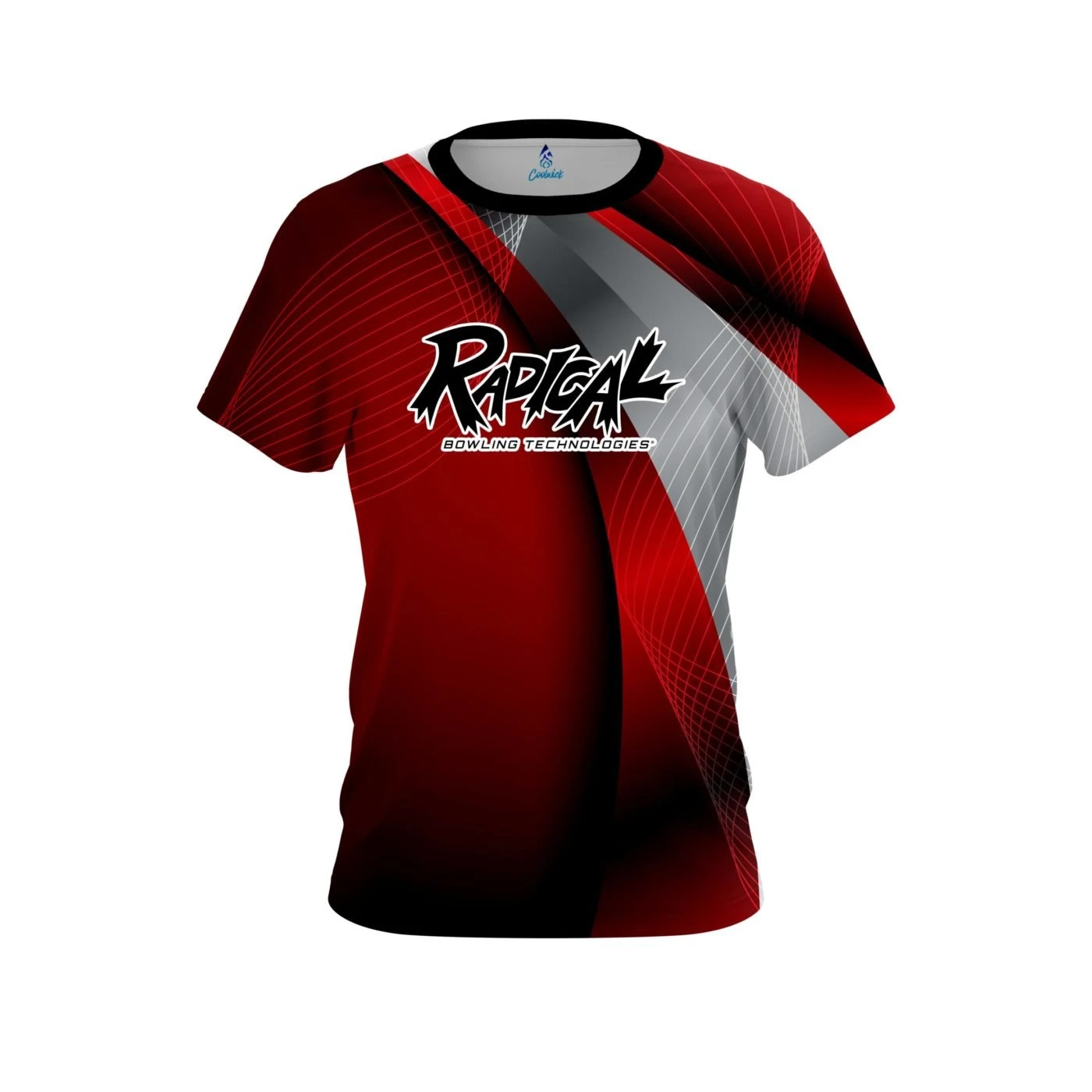 Radical Red Oblique CoolWick Bowling Jersey 3 Radical Red Oblique CoolWick Bowling Jersey