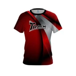 Track Red Oblique CoolWick Bowling Jersey