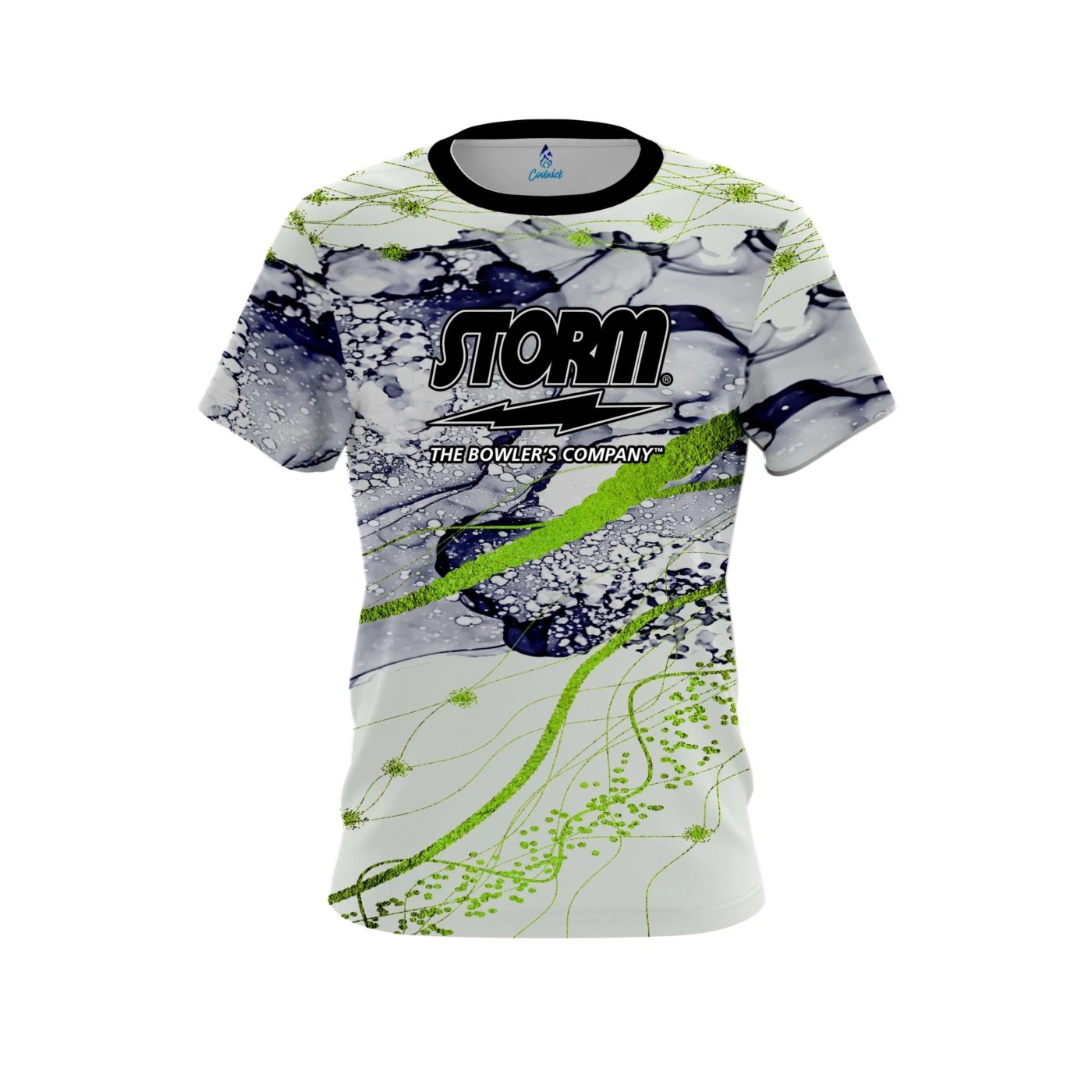 Storm Lime Green Granite CoolWick Bowling Jersey 3 Storm Lime Green Granite CoolWick Bowling Jersey