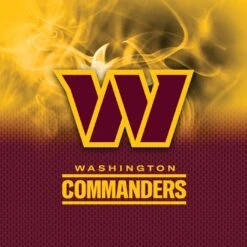 KR NFL Washington Commanders On Fire Bowling Towel