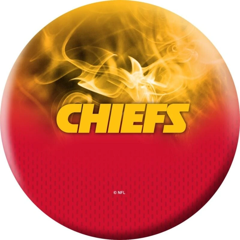 OTB NFL Kansas City Chiefs On Fire Bowling Ball 4 OTB NFL Kansas City Chiefs On Fire Bowling Ball - Image 2