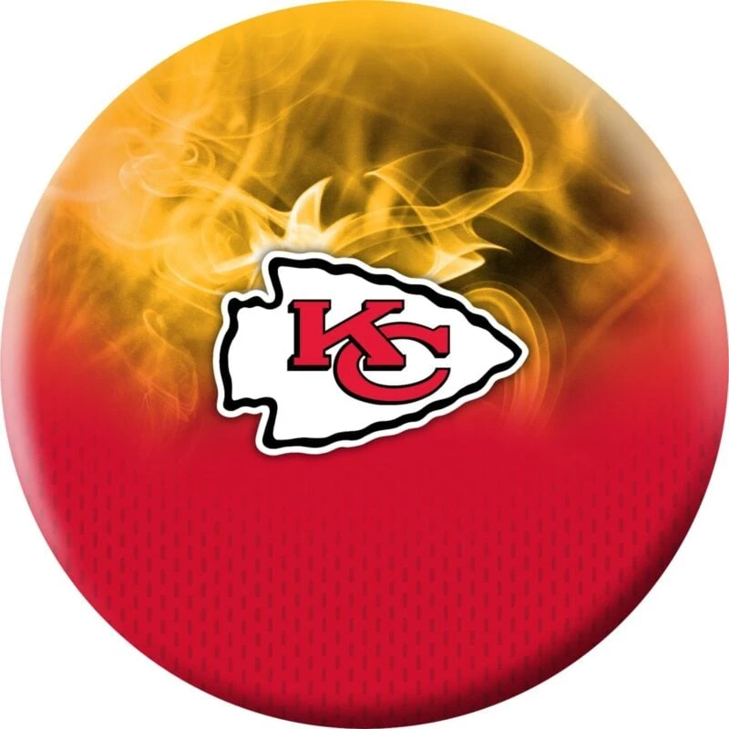OTB NFL Kansas City Chiefs On Fire Bowling Ball 3 OTB NFL Kansas City Chiefs On Fire Bowling Ball