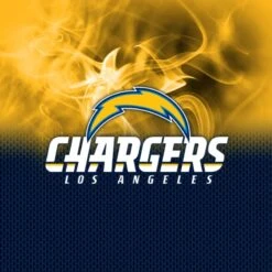 KR NFL LA Chargers On Fire Bowling Towel
