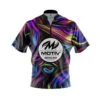 Motiv Psychedelic Swirl Quick Ship CoolWick Sash Zip Bowling Jersey 1 Motiv Psychedelic Swirl Quick Ship CoolWick Sash Zip Bowling Jersey -Bowler Smart Shop MOTIV Psychadelic FLAG Front