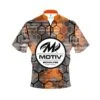Motiv Fire Honeycomb Quick Ship CoolWick Sash Zip Bowling Jersey -Bowler Smart Shop Motiv Fire honeycomb front