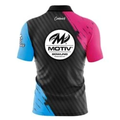 Motiv House Shot Quick Ship CoolWick Sash Zip Bowling Jersey -Bowler Smart Shop Motiv House Shot Quick Ship Back