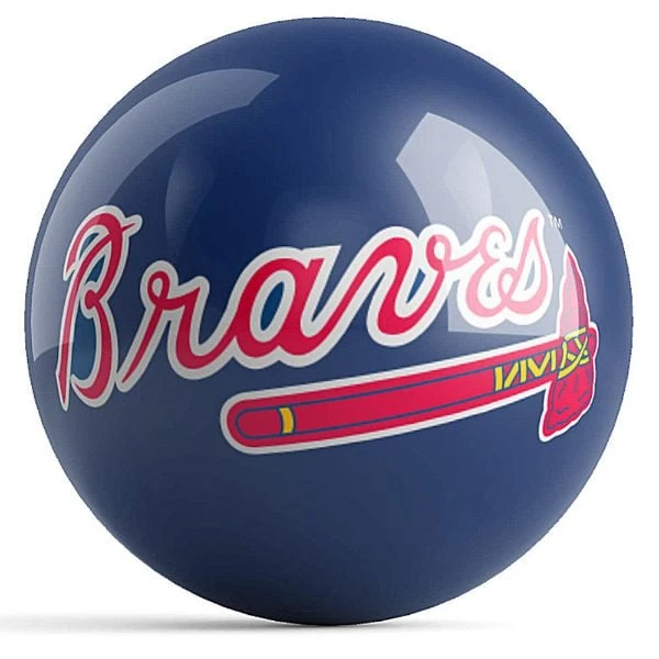 OTB MLB Atlanta Braves Logo Bowling Ball 4 OTB MLB Atlanta Braves Logo Bowling Ball - Image 2