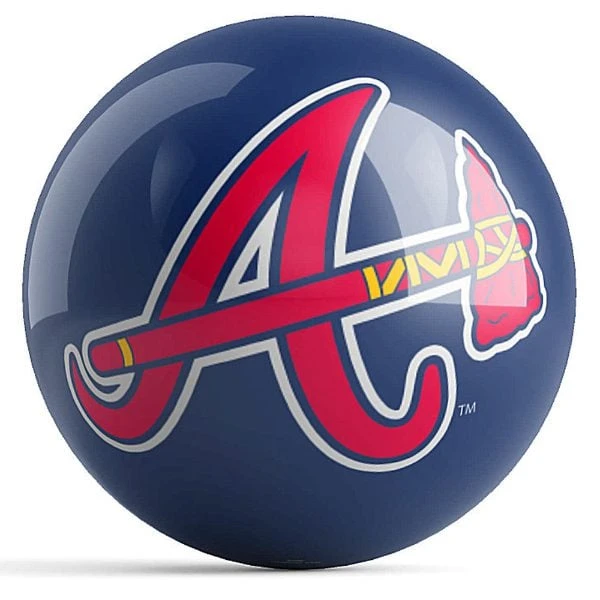 OTB MLB Atlanta Braves Logo Bowling Ball 3 OTB MLB Atlanta Braves Logo Bowling Ball