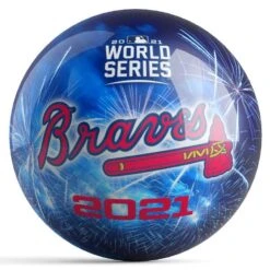 OTB MLB Atlanta Braves World Series Champions Logo Bowling Ball -Bowler Smart Shop OTB MLB Atlanta Braves Bowling Ball wsc