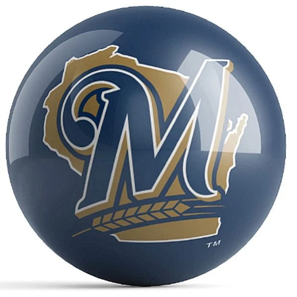 OTB MLB Milwaukee Brewers Logo Bowling Ball 4 OTB MLB Milwaukee Brewers Logo Bowling Ball - Image 2