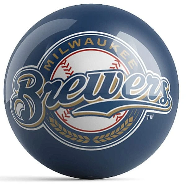OTB MLB Milwaukee Brewers Logo Bowling Ball 3 OTB MLB Milwaukee Brewers Logo Bowling Ball
