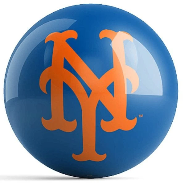 OTB MLB New York Mets Logo Bowling Ball 4 OTB MLB New York Mets Logo Bowling Ball - Image 2