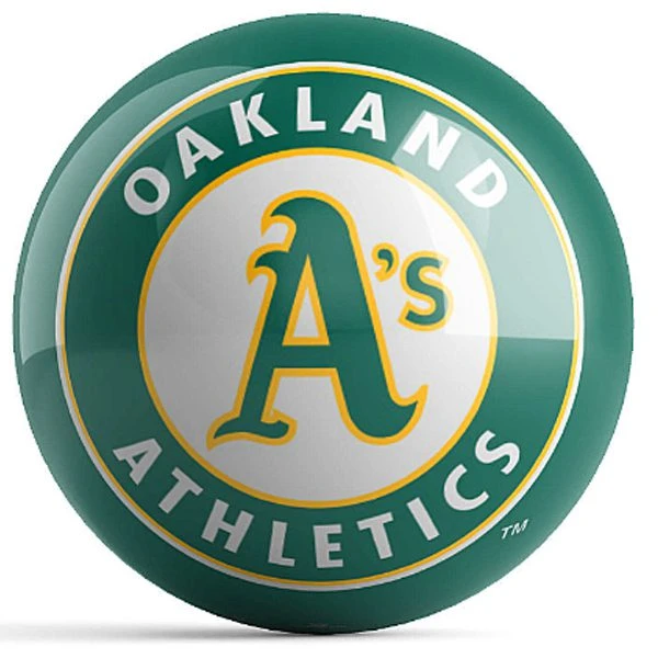 OTB MLB Oakland Athletics Logo Bowling Ball 3 OTB MLB Oakland Athletics Logo Bowling Ball