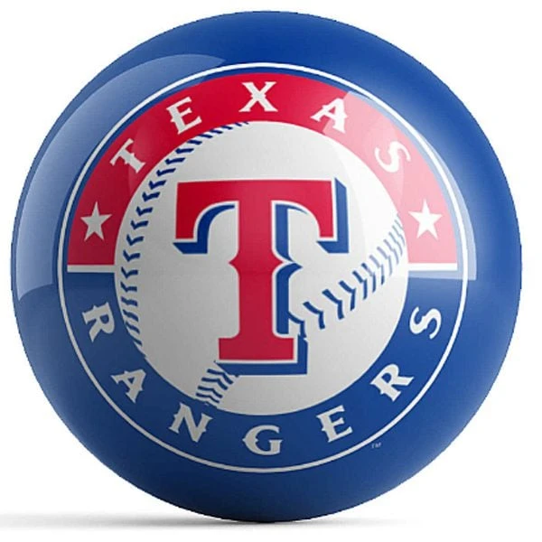OTB MLB Texas Rangers Logo Bowling Ball 3 OTB MLB Texas Rangers Logo Bowling Ball