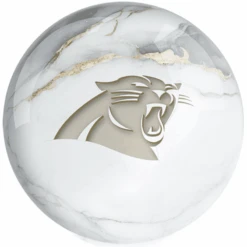 OTB NFL Carolina Panthers White Marble Bowling Ball