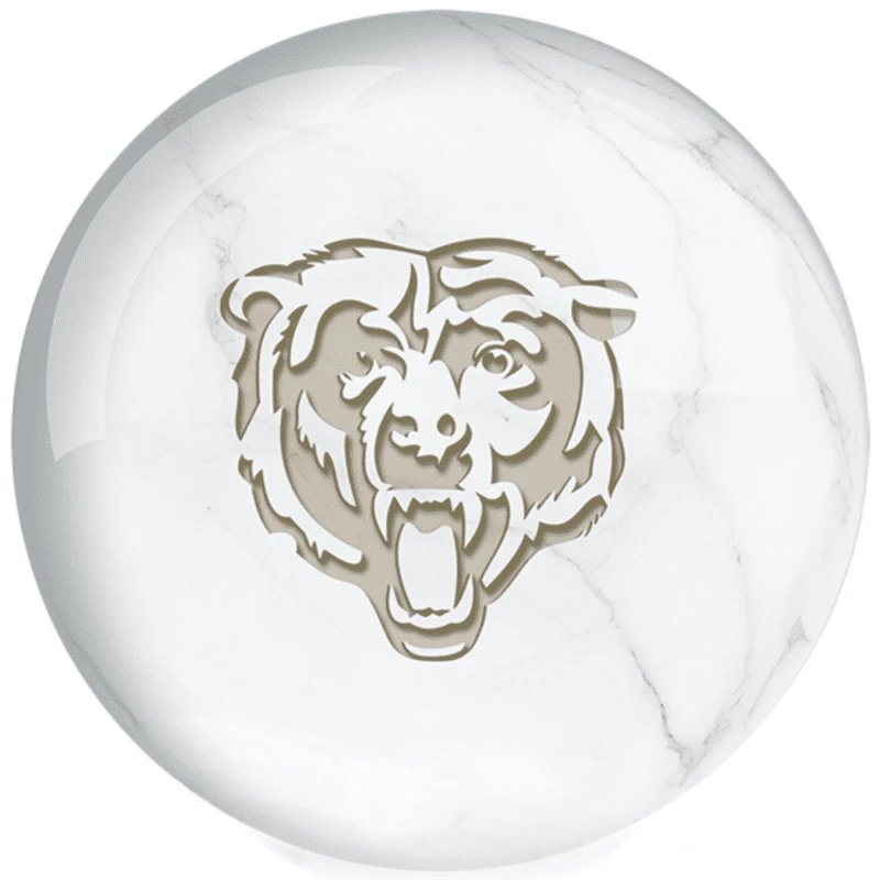 OTB NFL Chicago Bears White Marble Bowling Ball 3 OTB NFL Chicago Bears White Marble Bowling Ball