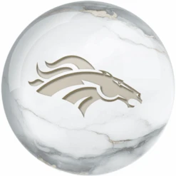 OTB NFL Denver Broncos White Marble Bowling Ball