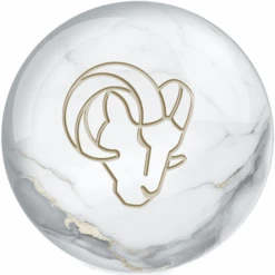 OTB NFL Los Angeles Rams White Marble Bowling Ball