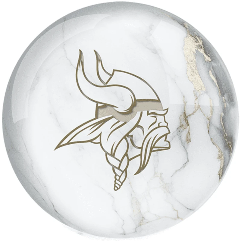 OTB NFL Minnesota Vikings White Marble Bowling Ball 3 OTB NFL Minnesota Vikings White Marble Bowling Ball