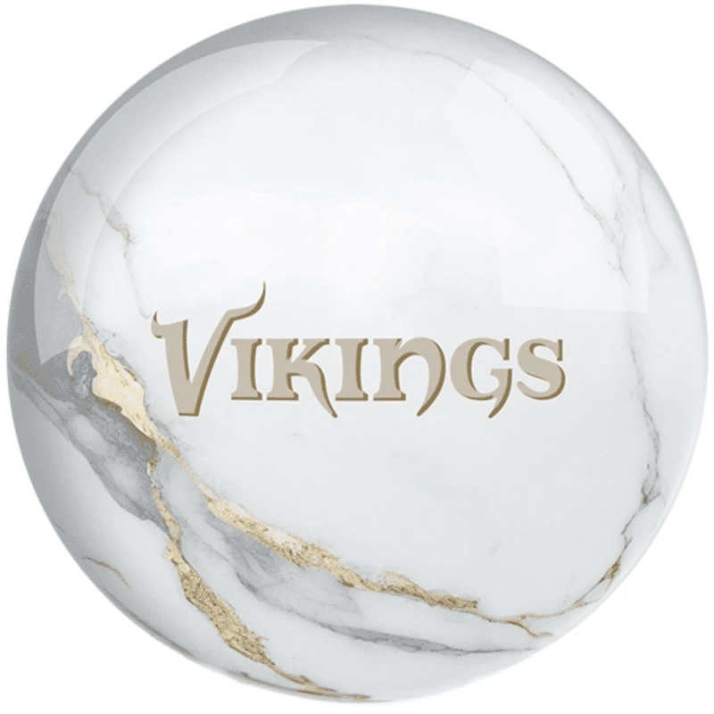 OTB NFL Minnesota Vikings White Marble Bowling Ball 4 OTB NFL Minnesota Vikings White Marble Bowling Ball - Image 2