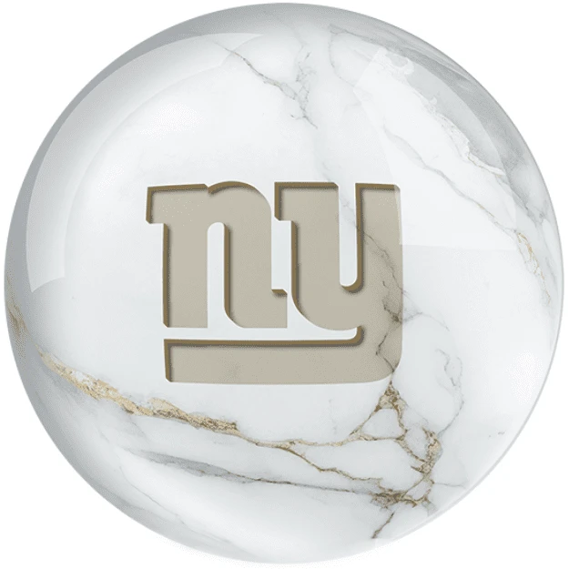 OTB NFL New York Giants White Marble Bowling Ball 3 OTB NFL New York Giants White Marble Bowling Ball