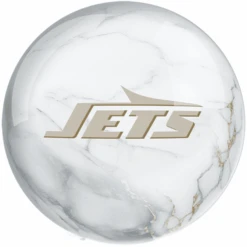 OTB NFL New York Jets White Marble Bowling Ball -Bowler Smart Shop OTB NFL New York Jets White Marble Bowling Ball 1