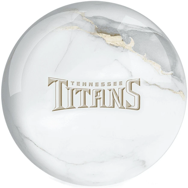 OTB NFL Tennessee Titans White Marble Bowling Ball 4 OTB NFL Tennessee Titans White Marble Bowling Ball - Image 2