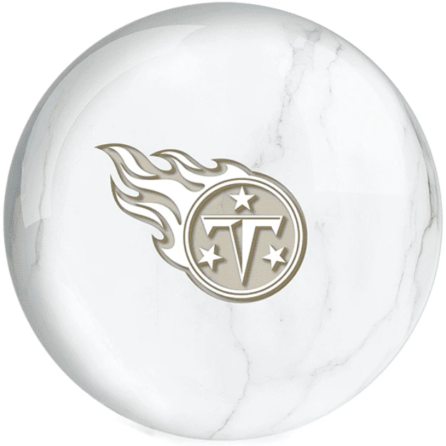 OTB NFL Tennessee Titans White Marble Bowling Ball 3 OTB NFL Tennessee Titans White Marble Bowling Ball